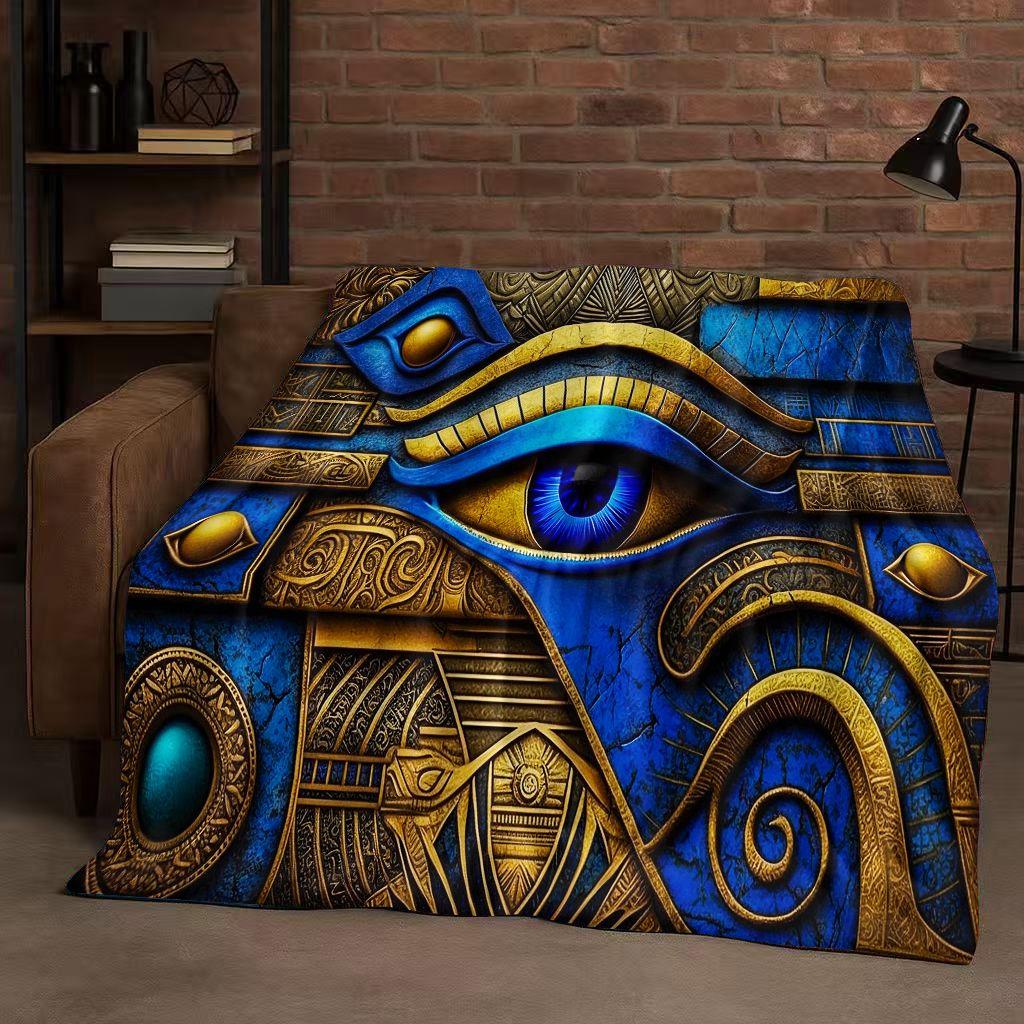 Freemasonry All Seeing Eye Symbol Evil Eye Art Flannel Blanket,Ultra Soft Warm Plush Throw for Home Bedroom Bed Sofa Cover Kids
