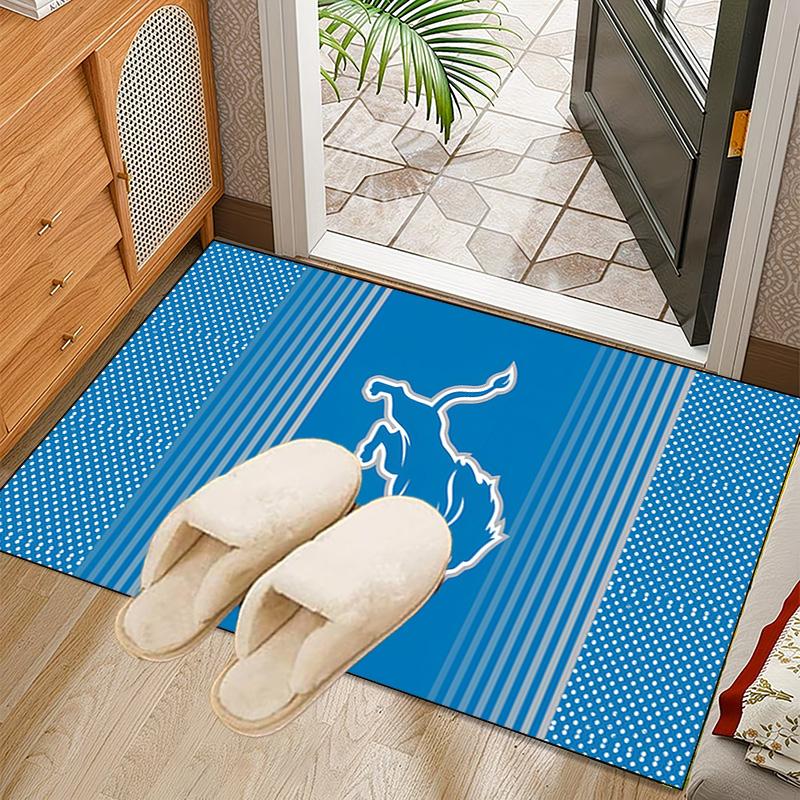 Lions Team Rug Office Carpet Non-Slip Mat, Chair Rug Floor Covering for Gaming, Bedroom, Living Room , Home Decor Christmas Gift
