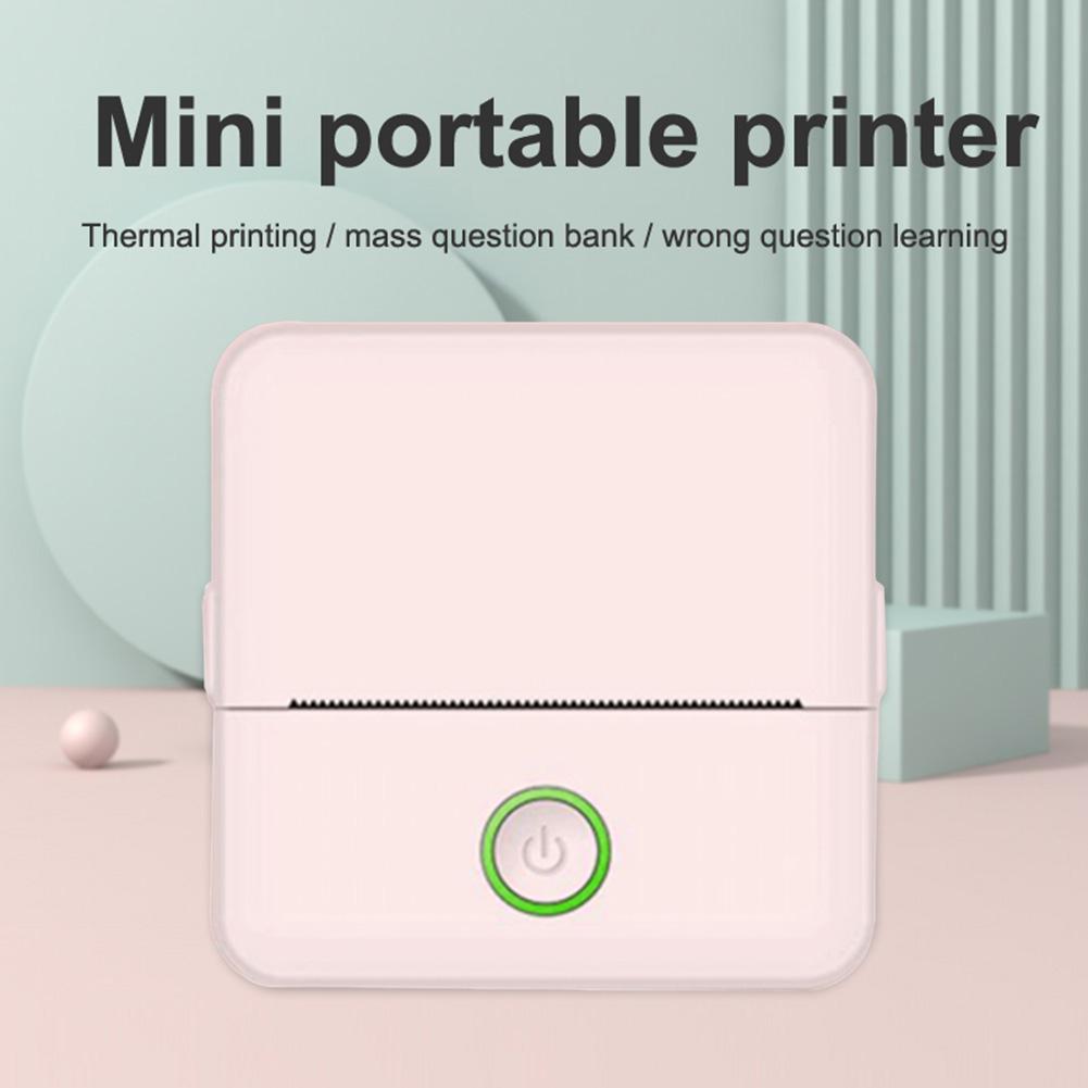 Bluetooth-compatible Portable Thermal Printer with USB Cable Photo Label Printer 800mAh Wireless Impresora Paper Inkless Printer
