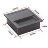Wire Cable Grommet Hole Cover Outlet Square Black/Silver Aluminum Alloy 80*80MM Cable Box Computer Desk Desktop Cable-box