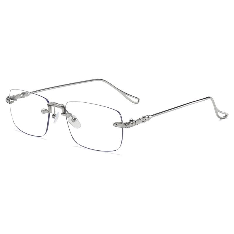 

Безободковые очки для близорукости с линзами против излучения, унисекс, бизнес-оправа в стиле Ван Ибо Plano