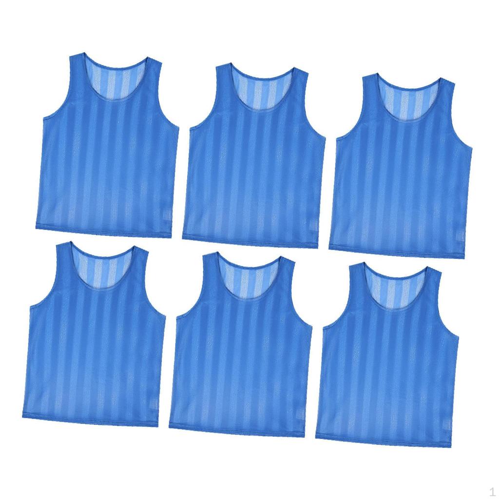 6 Football Pieces Soccer Vests Versatile Clothing Vestiles Elegant Activities