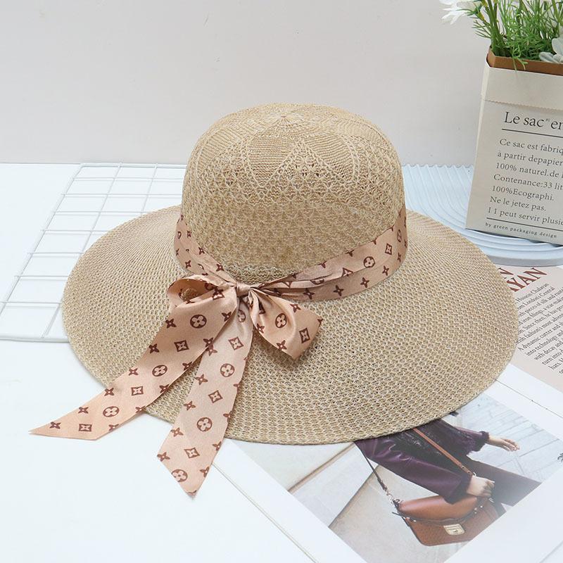 Straw Straw Hat Women's Big Eaves Beach Hat Summer Shading Sun Hat Outdoor Travel Seaside Spring and Autumn Versatile