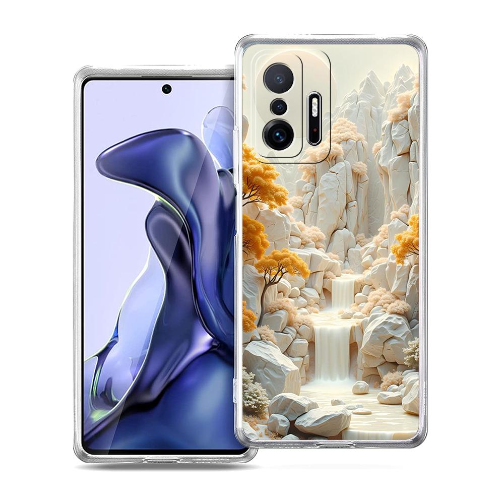 

Прозрачный чехол для телефона для Xiaomi Mi 14 13 12 11 Ultra 13T 12T 11T Poco X3 NFC F3 F6 Pro Lite Мягкий ТПУ Китайский стиль Пейзаж for Xiaomi Mi 11