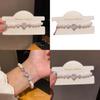 Elegant Heartshaped Artificial Pearl Bracelet With Zirconia For Women Gift Giving