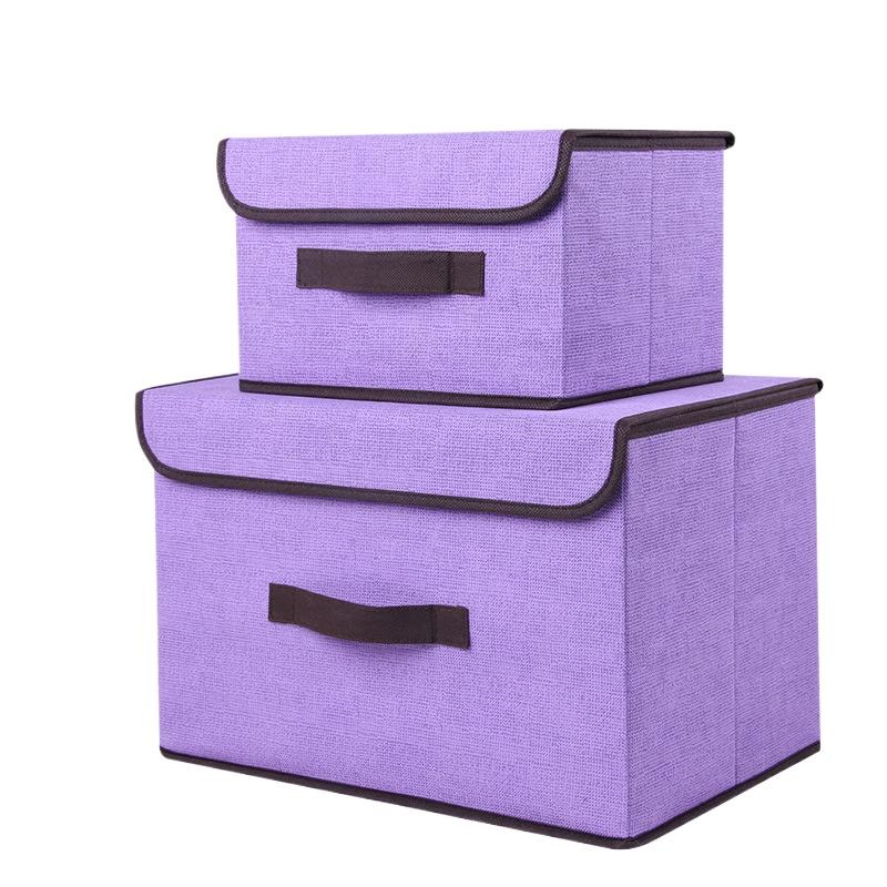 Fabric foldable non-woven dustproof storage box, linen cotton underwear storage box, toy clothing storage box, finishing box