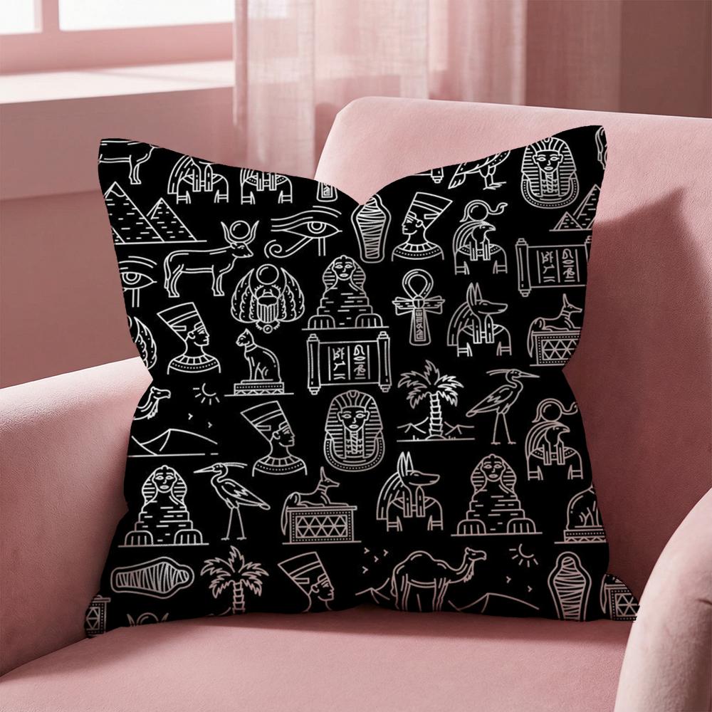 Antike Ägyptische Kissenhülle Mehrzweck-Kissenbezug für Zuhause & Auto - Wendbar, Weich & Langlebig für den täglichen Gebrauch