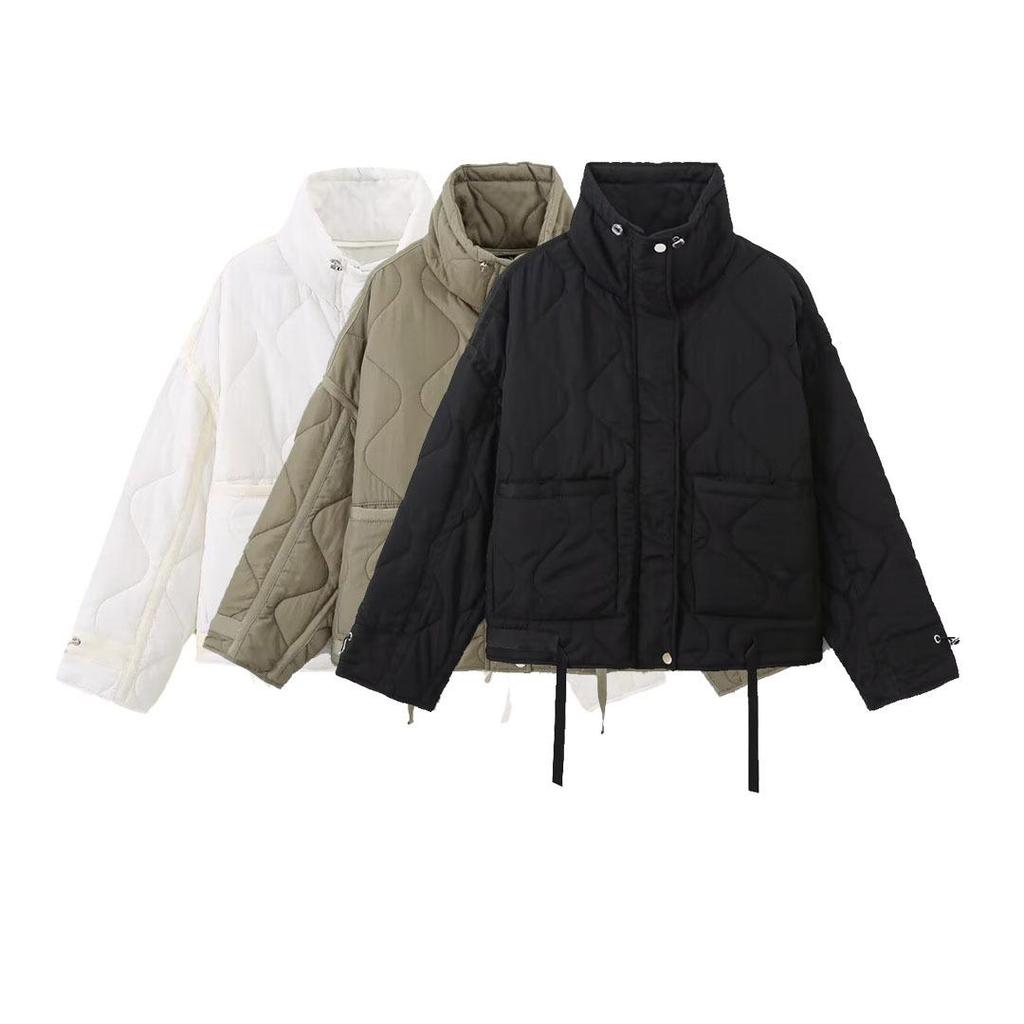 Herbst 2024 Damen Europäischer & Amerikanischer Stil Vielseitige Baumwolljacke