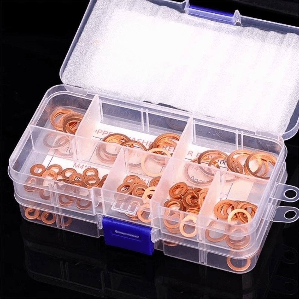 M5/M6/M8/M10/M12/M14 Copper Washer Flat Ring Seal Ring Tool Sealing Gasket  Auto Accessories