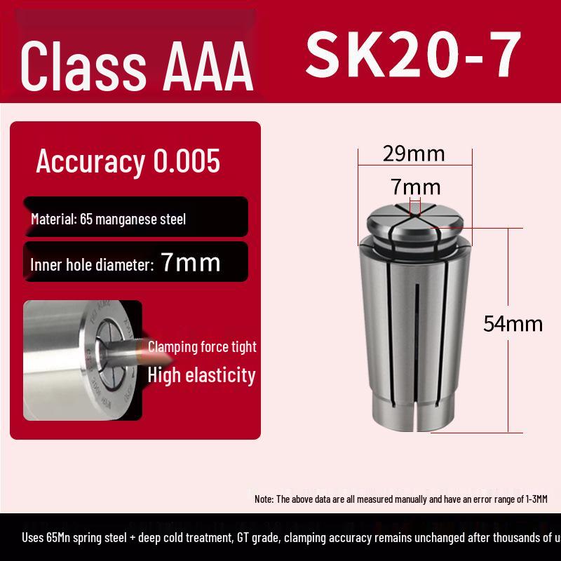 High-Precision SK16 Collet Chuck for CNC Engraving Machine