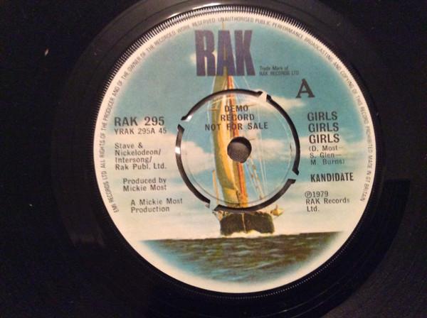 

7inch Record KANDIDATE - Girls Girls Girls RAK295 RAK 1979 UK Soul/Funk Used