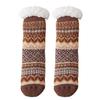 1 Pair Women Winter Socks Lamb Velvet Floor Socks Retro Ethnic Style Autumn Winter Calf Socks Daily Wear