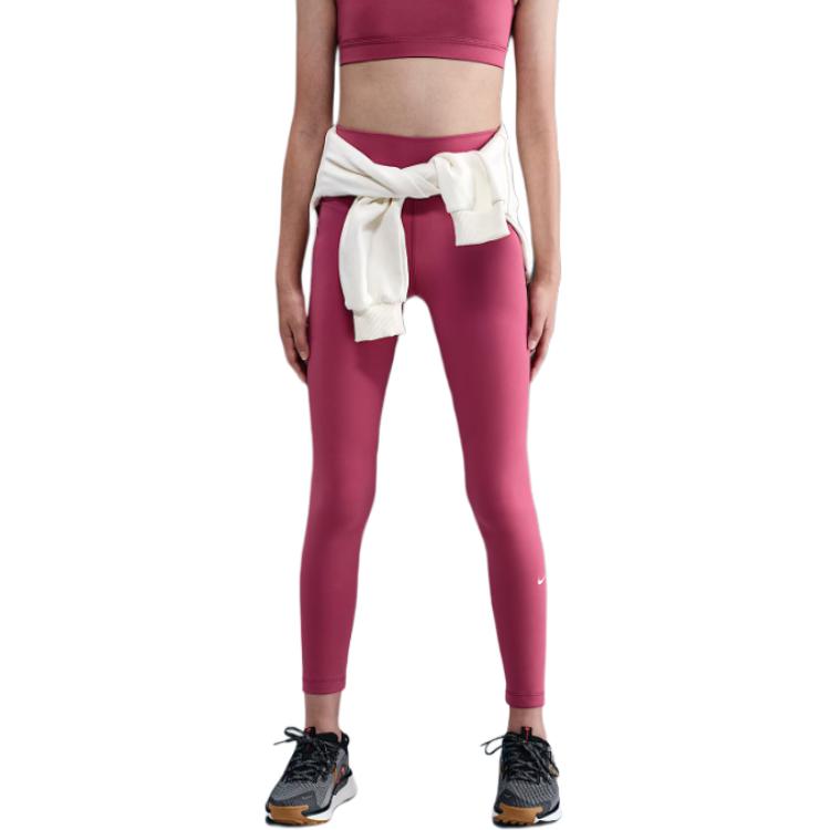 

Nike Леггинсы с высокой посадкой, облегающего кроя, с однотонным логотипом. Детские леггинсы. Цвет: свекольный FZ5605-634 XS