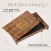 Wood Tea Tray Exquisite Kung Fu Tea Tray Vintage Chinese Tea Serving Tray 17 Inch Chinese Tea Table with Water Storage Drainage
