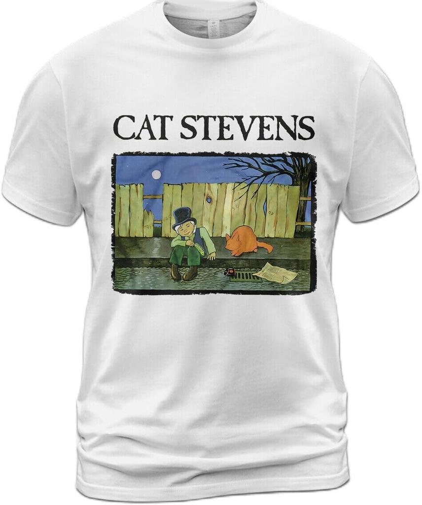 Baumwolle Unisex Herren T-Shirt Teaser and The Firecat Cat Stevens Musik T-Shirt Moonshadow