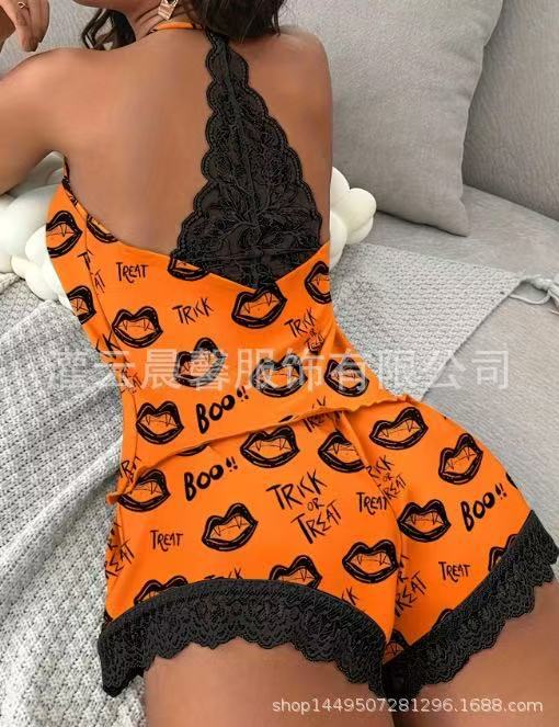 European and American loungewear four seasons new casual pajamas women's milk silk fabric vest sleeveless shorts set
