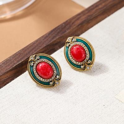Women's Light Luxury Design Elegant Enamel Earrings Fashionable And Versatile Niche Design Earrings Daily Accessories