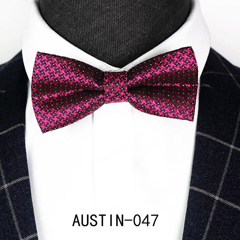 Men's Jacquard Bow Tie & Boutonniere Set for Weddings