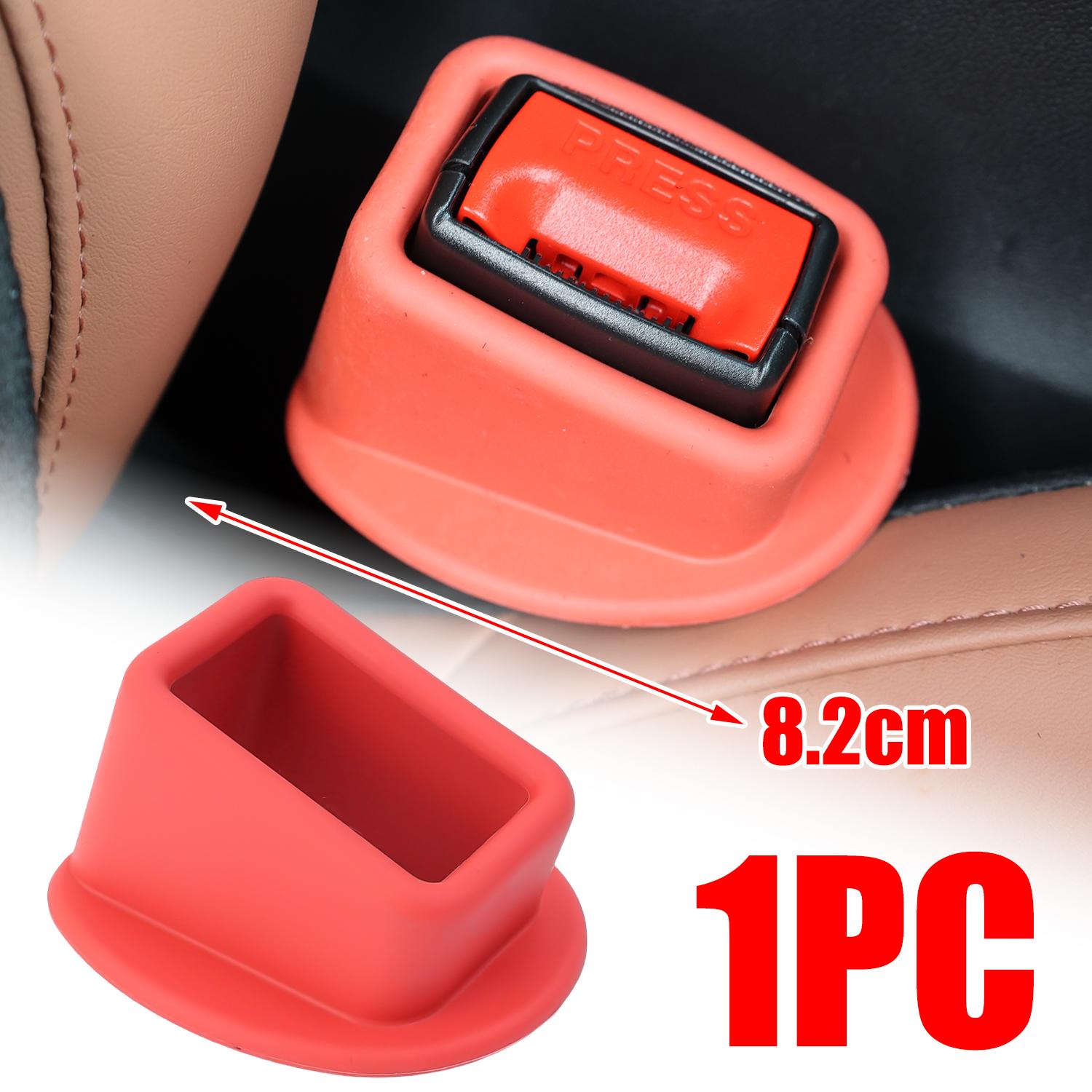 

Car Seat Belt Buckle Holder Silicone Clip Fixer for Easy Access and Anti-Rattle Interior Storage Organizer Car Accessory червоний