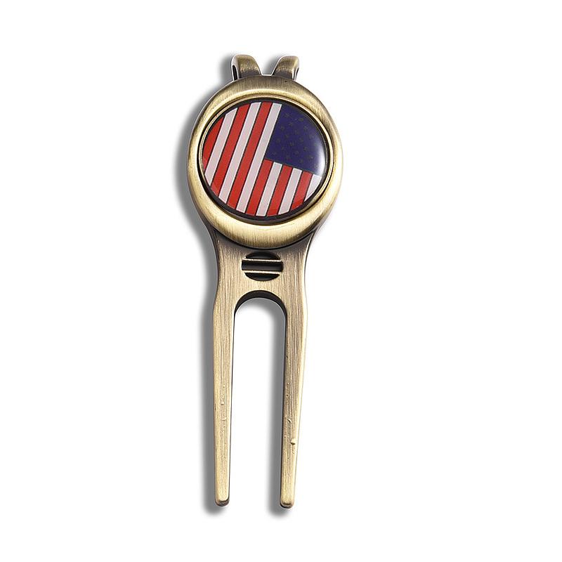 1pc Golf Divot Repair Tool with Golf Ball Tool Pitch Groove Cleaner Golf Accessories Putting Green Fork Training Aids 5