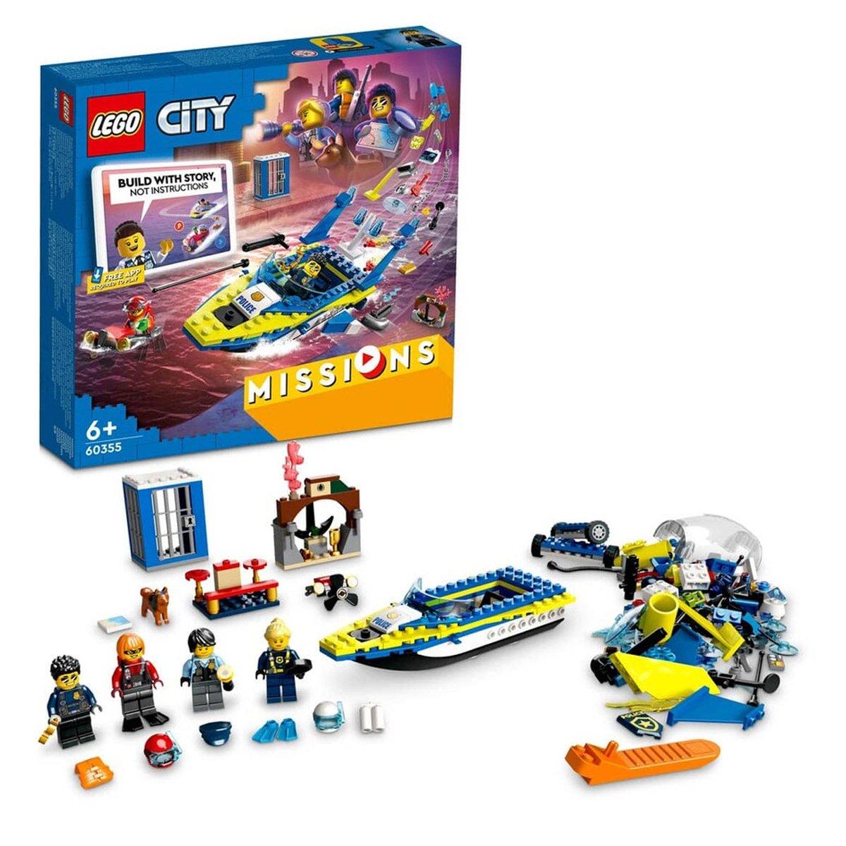 

60355 Lego City - Детективные миссии водной полиции, 278 деталей, +6 лет