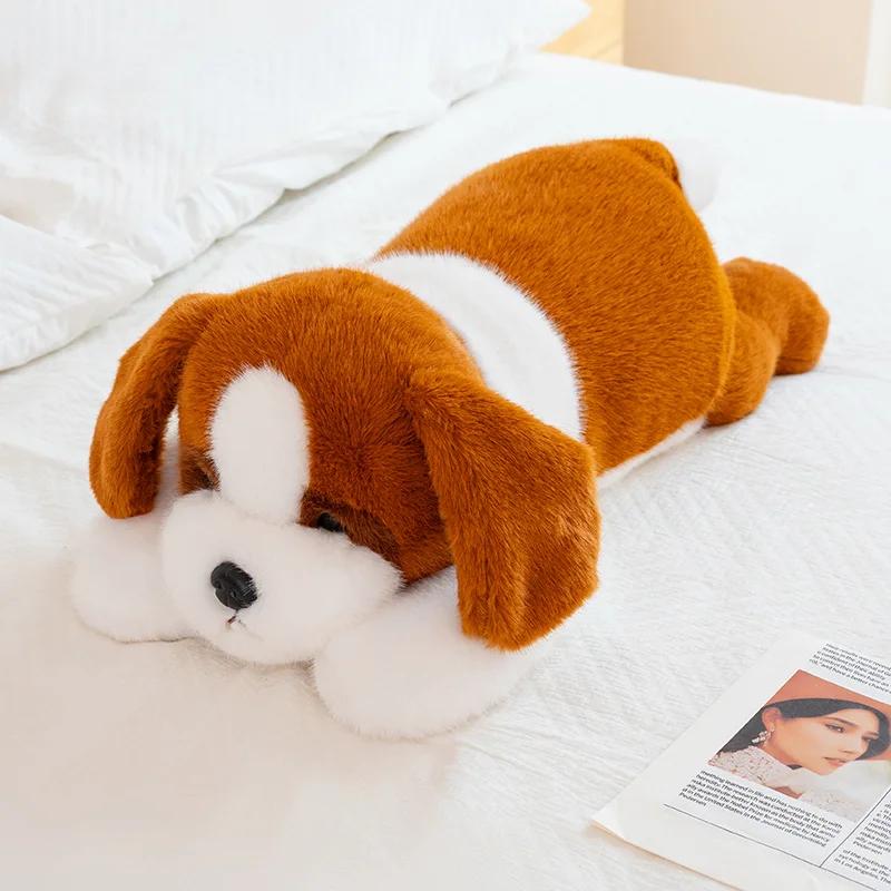 Comfortable Lying Animal Plush Toy Panda Dog Dinosaur Hippo Plushies Soft Fluffy Long Cushion Throw Pillow Home Decor Gift