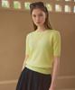 Siyajyu Sikn2074 Round Neck Ribbed Knit_Lemon