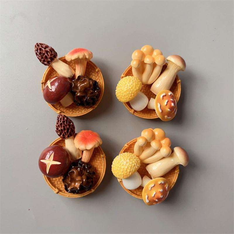 Mushroom Fridge Magnets Refrigerator Magnets Fridge Decorative Magnets for Home Whiteboard Classroom Office Locker