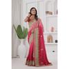 Premium Chinon Silk Saree with Embroidery Coding Work
