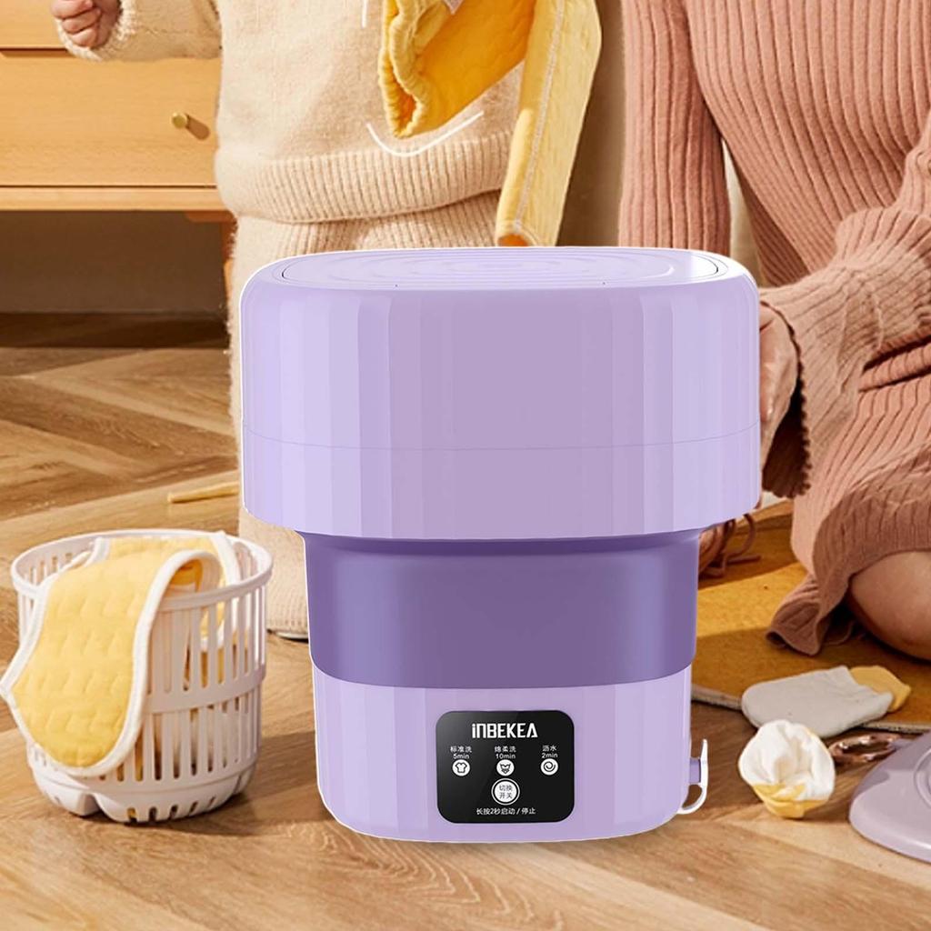 9L Foldable Mini Washing Machine Socks Underwear Panties Retractable Home Portable