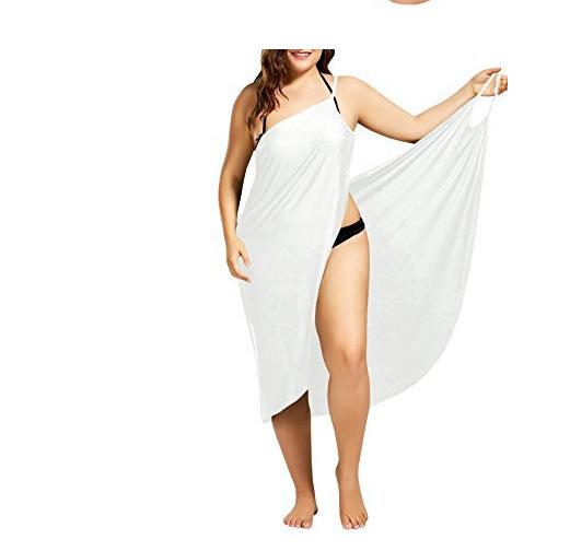 Women Striped Spaghetti Strap Cover‑Up Dress Loose Beach Midi Dress For Vacation Swimwear Cover Up