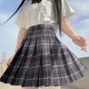 Authentic Japanese JK Plaid Mid-Length Student Uniform Set with Pleated Sailor Skirt