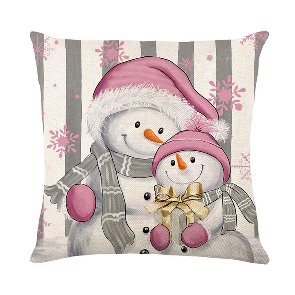 45cm Pink Christmas Cushion Cover Pillowcase 2025 Christmas Decorations for Home Xmas New Year Christmas Decor