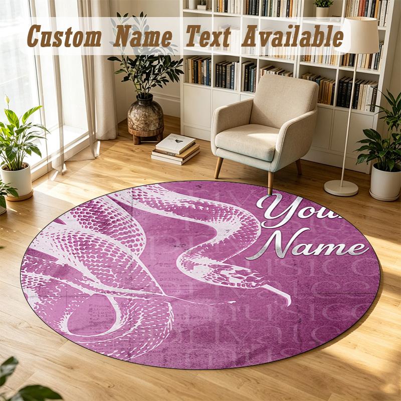 Deftones Personalized Round Rug Support Custom Name, Soft Home Decor Mat