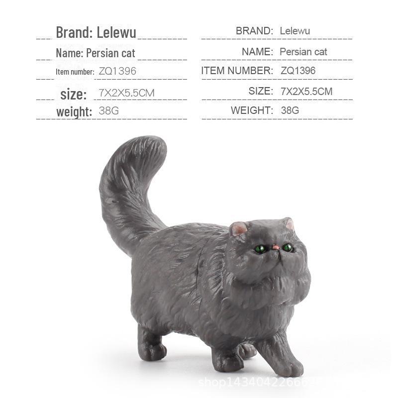 Seashell Cat Figurine: Realistic Kitten Toy Model