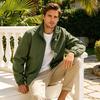 Casual Lightweight Jackets for Men Windbreaker Jacket, Windproof Waterproof Stand Collar Coat, Zip-up Fashionable Layering Tops Jacket with