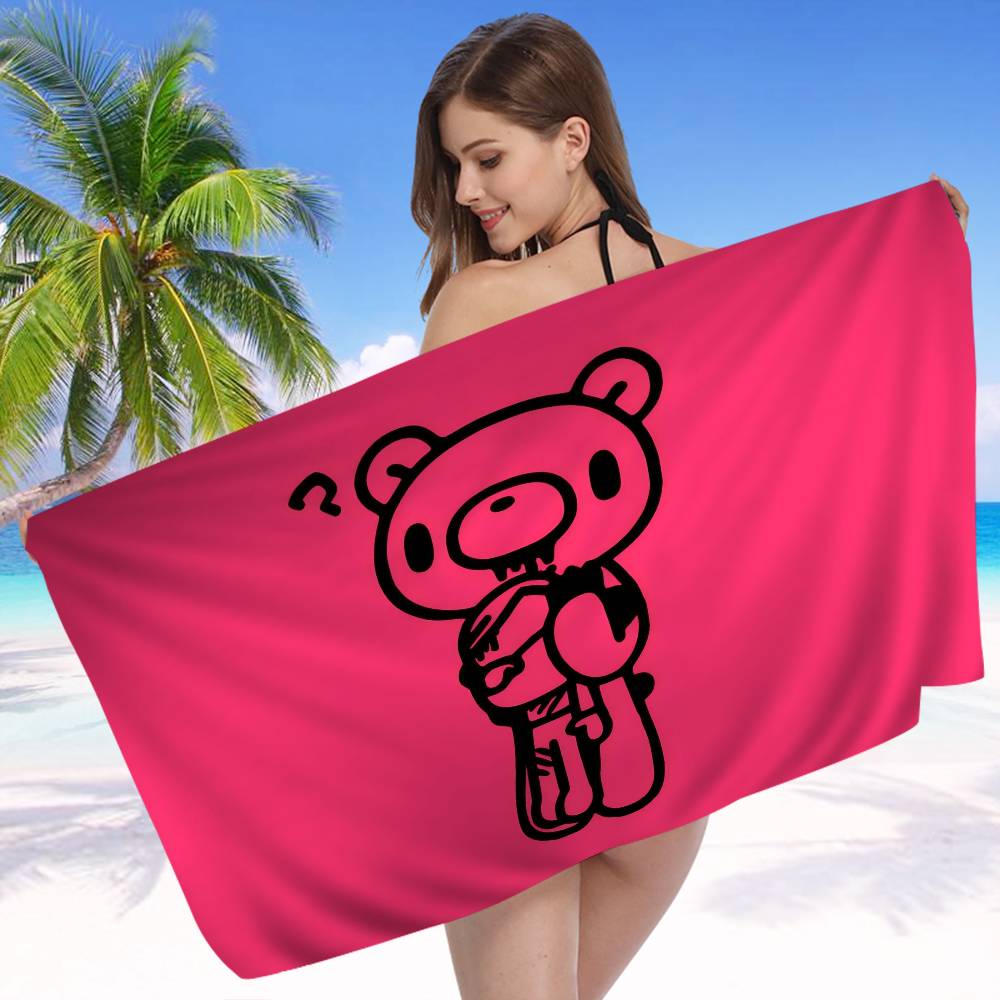 Kawaii G-gloomy Bears Anime Big Microfiber Beach Towels Quick Dry Towel Sand Beach Towels Pool Towel for Travel Swim Pool Yoga