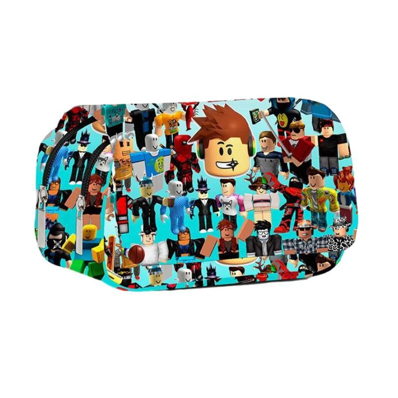 3d New Virtual World Roblox Dual-layer Pencil Case For Elementary And Middle School Students
