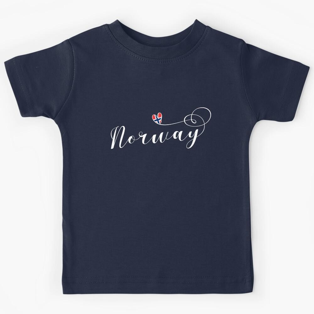 Heart Norway, Norway Flag, I Love Norway Kids T-Shirt 110