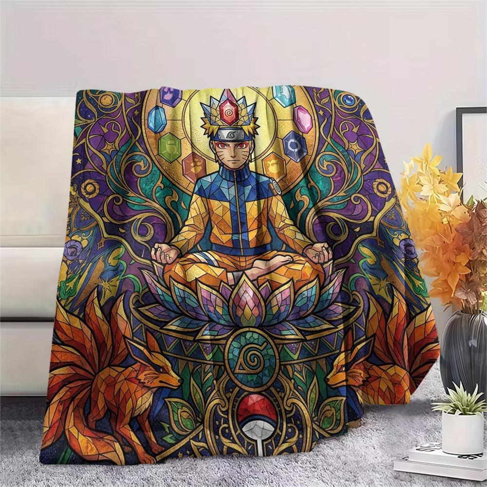 Naruto Print Flannel Blanket, Ultra Soft High Quality All Seasons Warm Throw, Home Decor Cozy Blanket, Perfect Christmas Gift