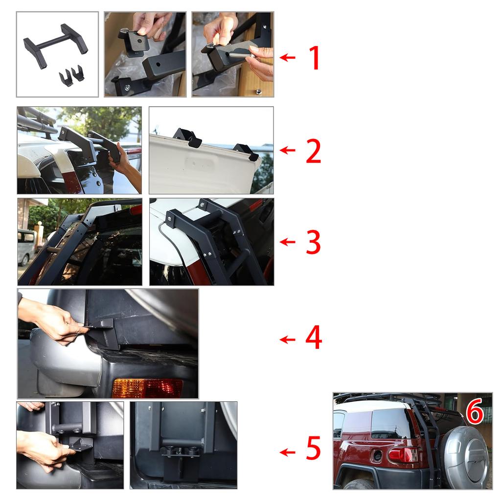 Heckklappen-Leiter-Kit Linke Seite Für Toyota FJ Cruiser 2007-2021