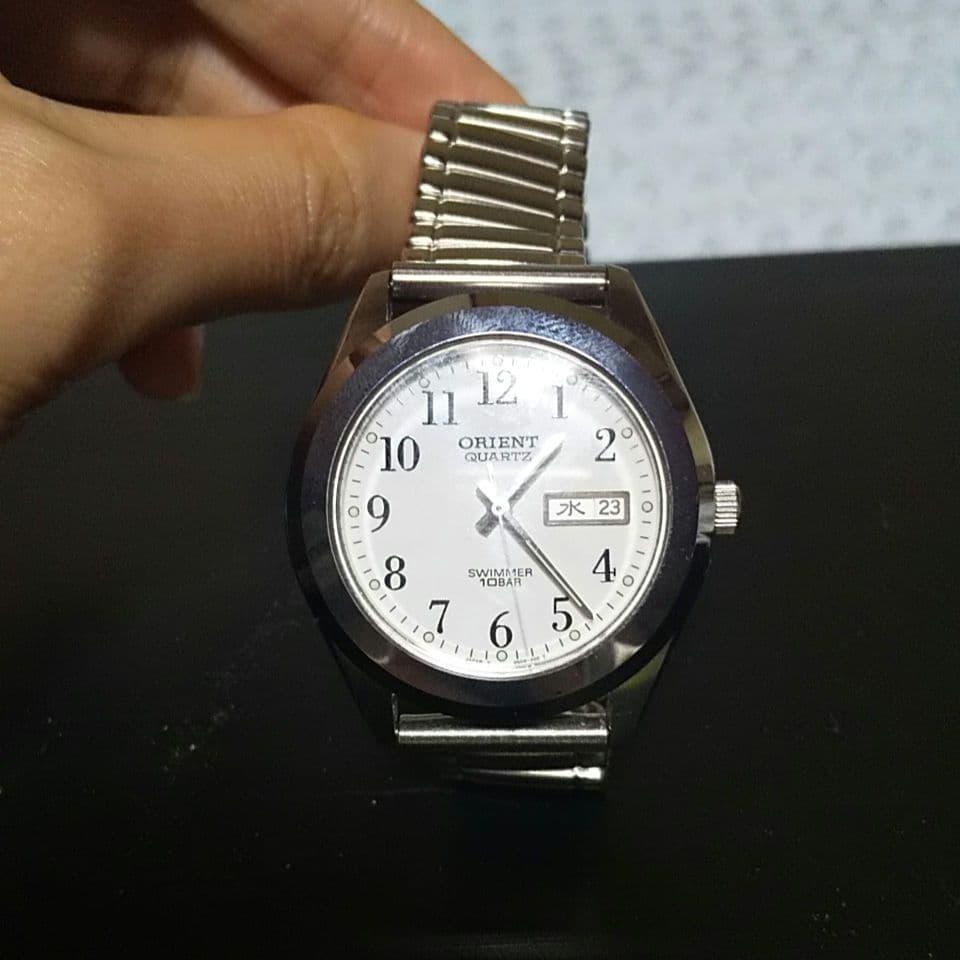 ORIENT quartz watch silver operation 10BAR swimmer
