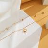 Collana con ciondolo d'amore Set di 2 pezzi di moda a forma di cuore di amanti abbinati a gioielli regalo catena maglione