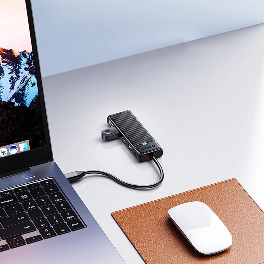 Hub Usb-C Orico Papw2Ac-C3 Stacja Dokująca 2X Usb-A 3.0 + 2X Usb-C 3.0 - Czarny