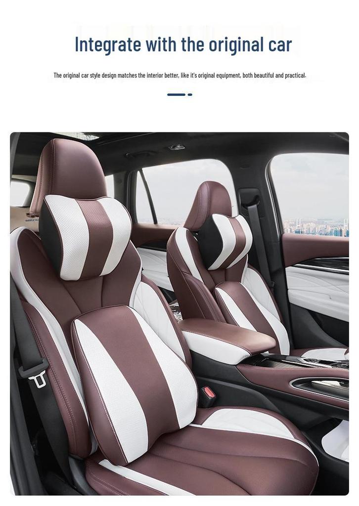 Geely Xingyue L Seat Covers with Headrest Pillow & Lumbar Support Backrest – Memory Foam Car Interior Set