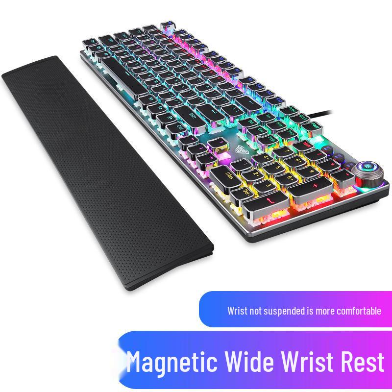 Wolf Spider F2088 Mechanical Gaming Keyboard, Blue Switch, with Wrist Rest for Esports and Home Desktop Use.