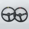 JDM 14inch Universal PVC Leather Steering Wheel Purple Spoke Auto Racing Steering Wheel