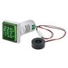 Digital AC Ammeter Voltmeter Frequency Meter Square Tube Screen Voltage With Transformer 22mm Current Tester Gauge