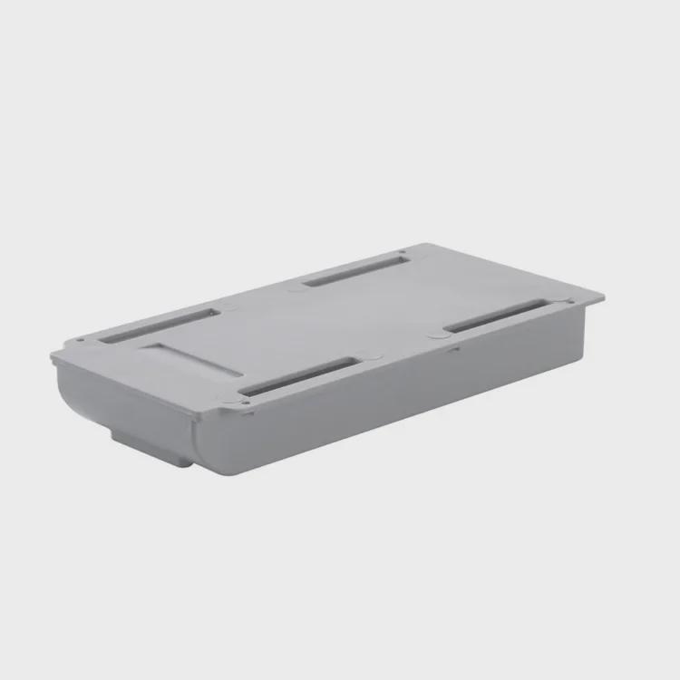 Under-Table Hidden Drawer: Dustproof Sticky Plastic Pull-Out Storage Box for Desktop Sundries