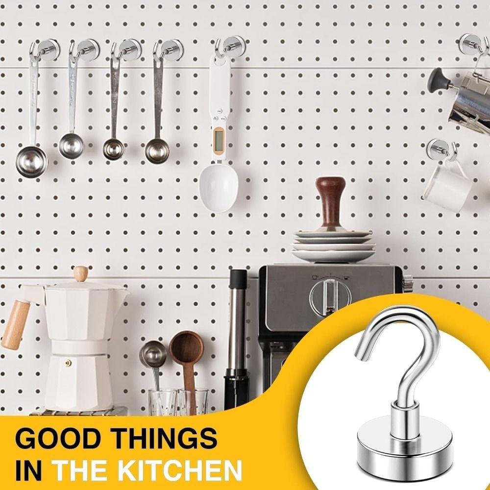 10PCS Powerful Magnetic Hooks Heavy Duty Key Hooks Durable Suction Storage Hooks  Home Kitchen Bar